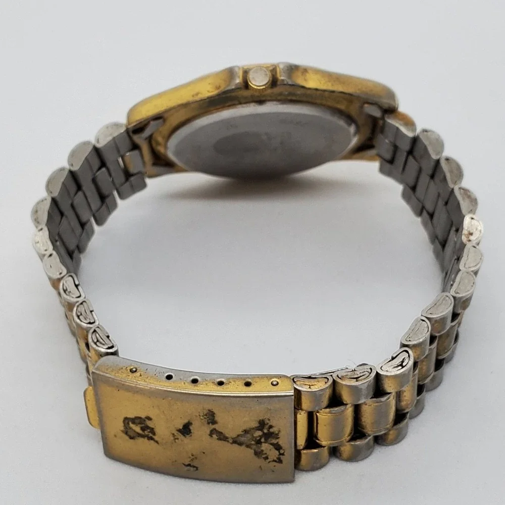 VTG‎ Milan Men's Watch 42MM Gold Dial Date Gold Bracelet Band 7.5